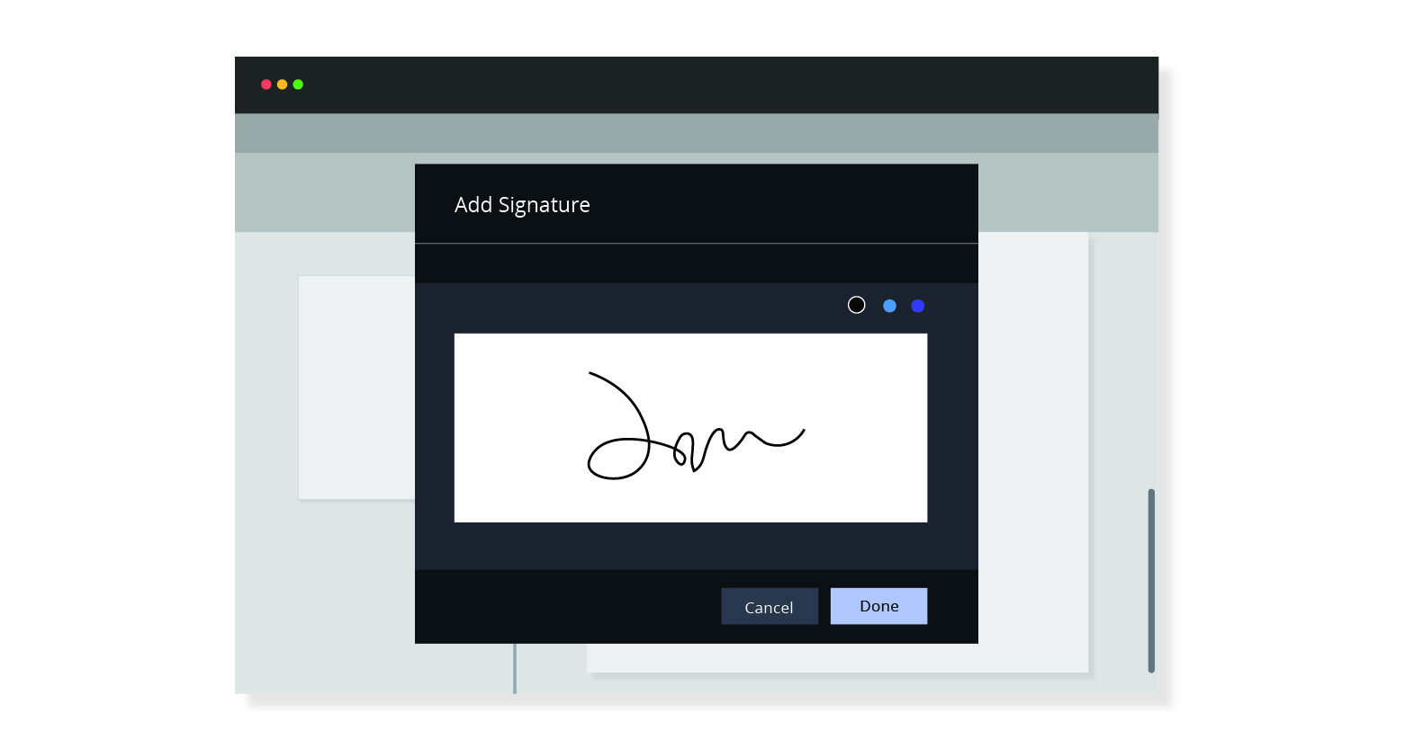 screenshot of Read & Sign